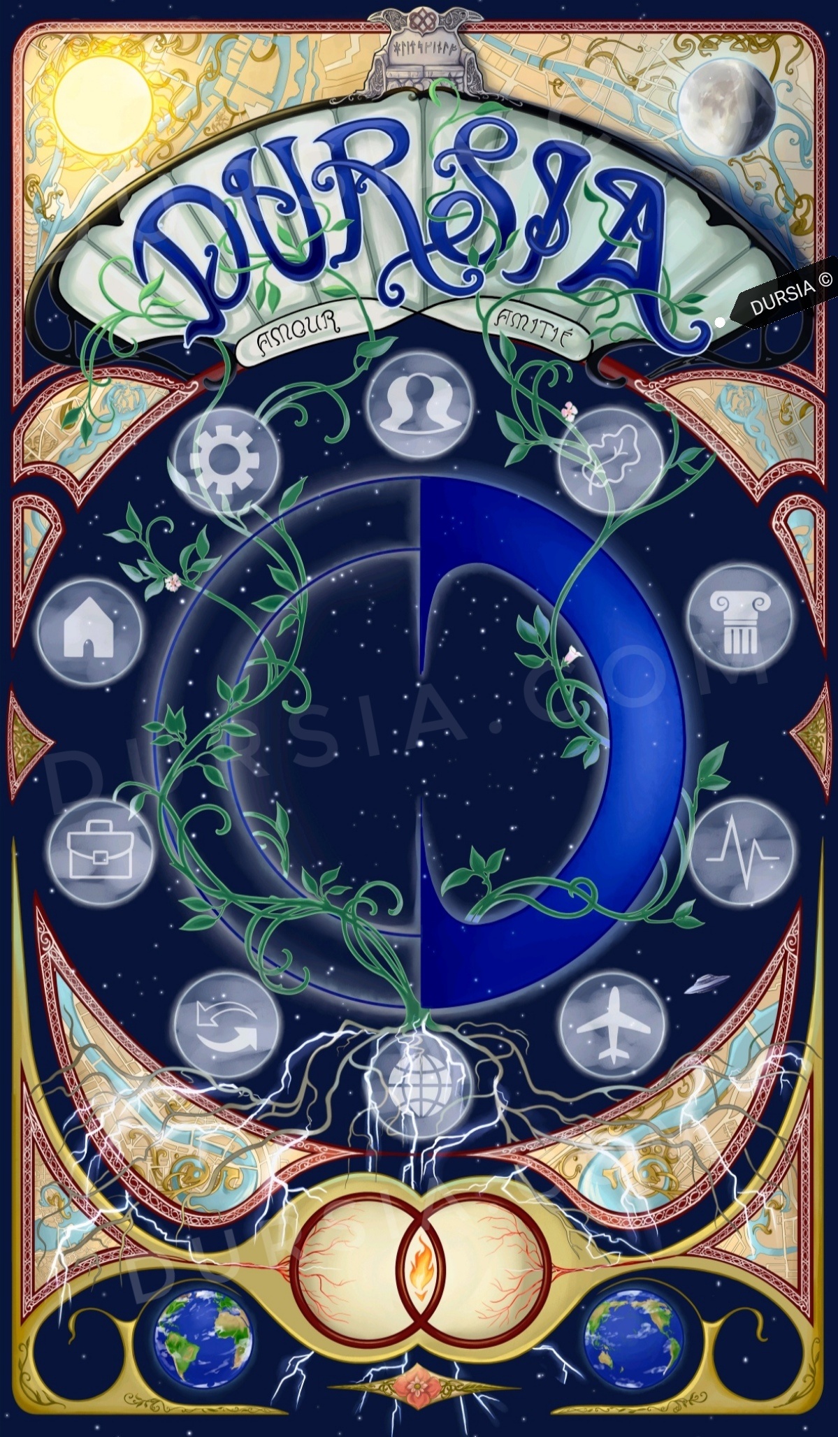 DURSIA art nouveau poster